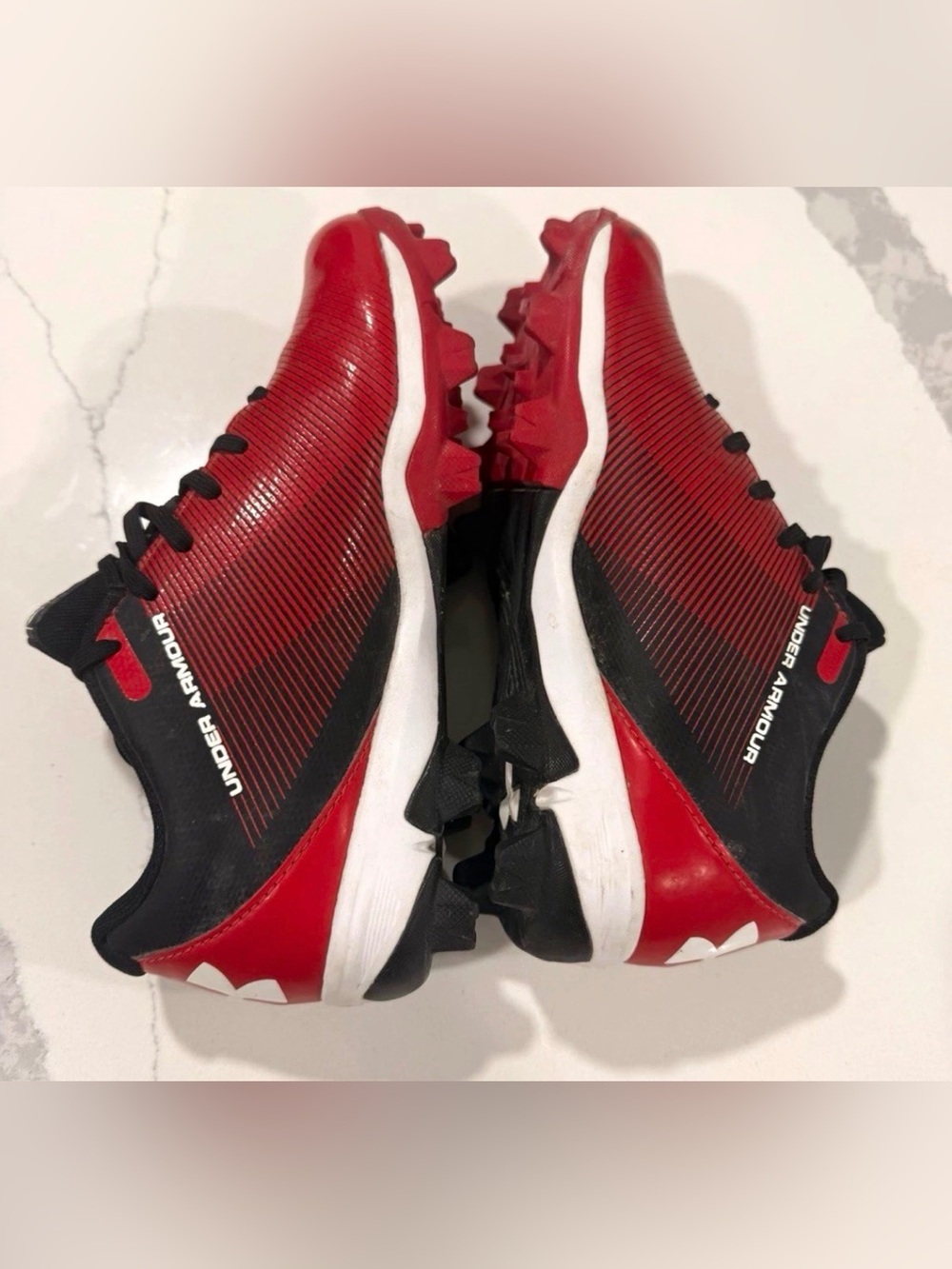 Under Armour Youth Baseball Cleats Red/Black/White Unisex US 3.5Y